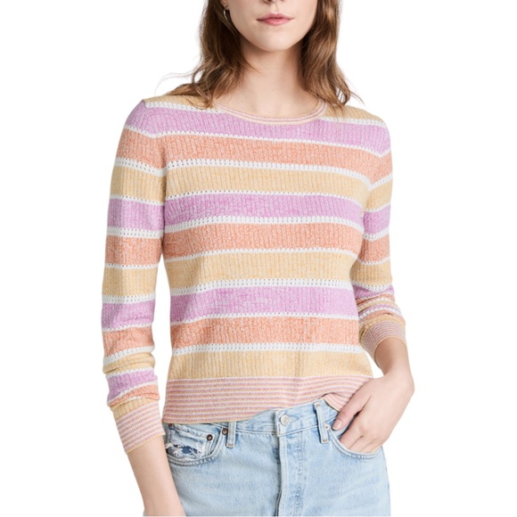 Veronica Beard Sweaters - NWT Veronica Beard Raimi Pullover Linen Blend Striped Sweater size L